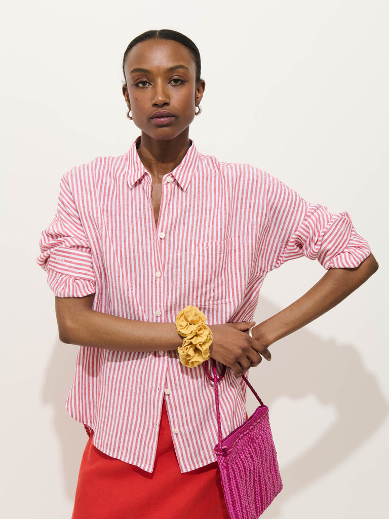 Jo Striped Shirt In Linen from Alex Mill - $185