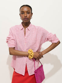 Jo Striped Shirt In Linen