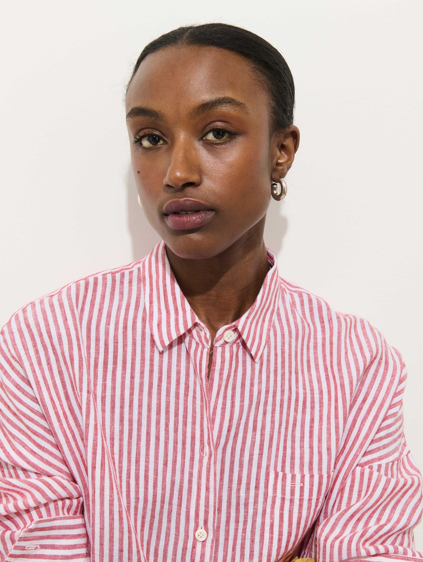 Jo Striped Shirt In Linen
