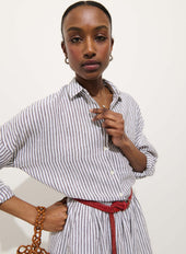 Jo Striped Shirt In Linen