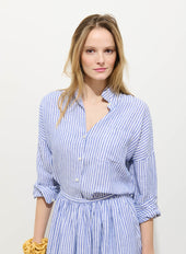 Jo Striped Shirt In Linen