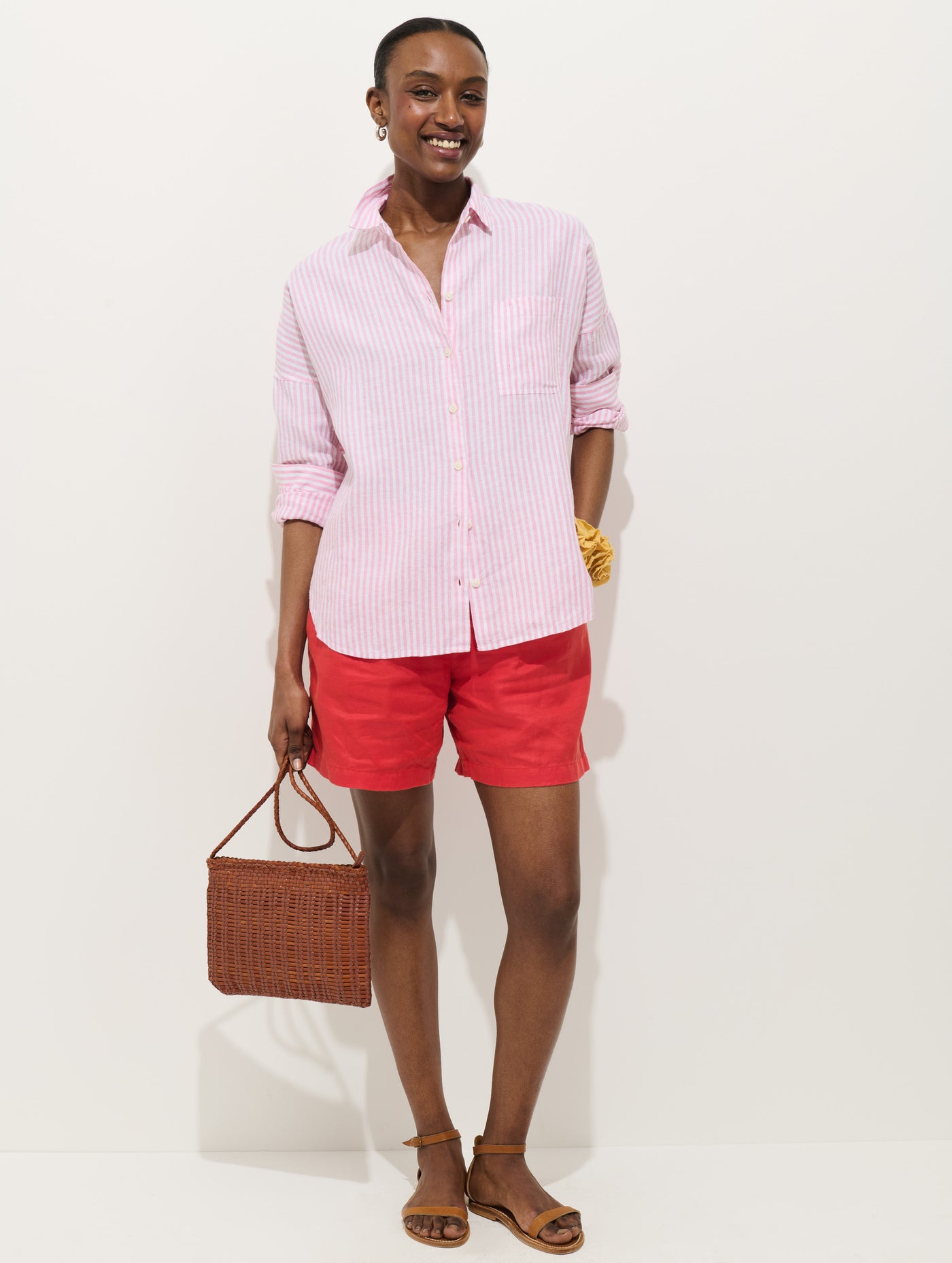 Jo Striped Shirt In Linen