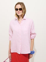 Jo Striped Shirt In Linen