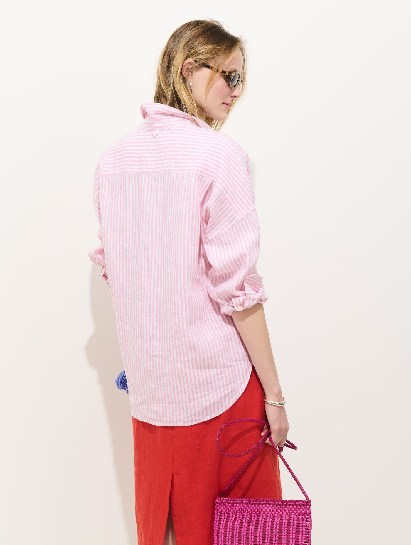 Jo Striped Shirt In Linen
