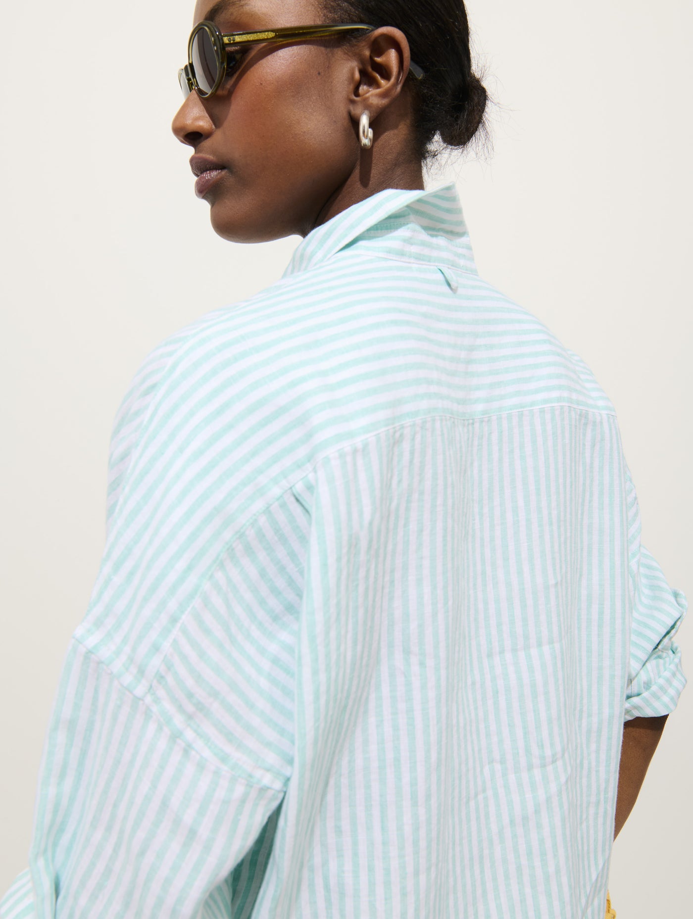 Jo Striped Shirt In Linen