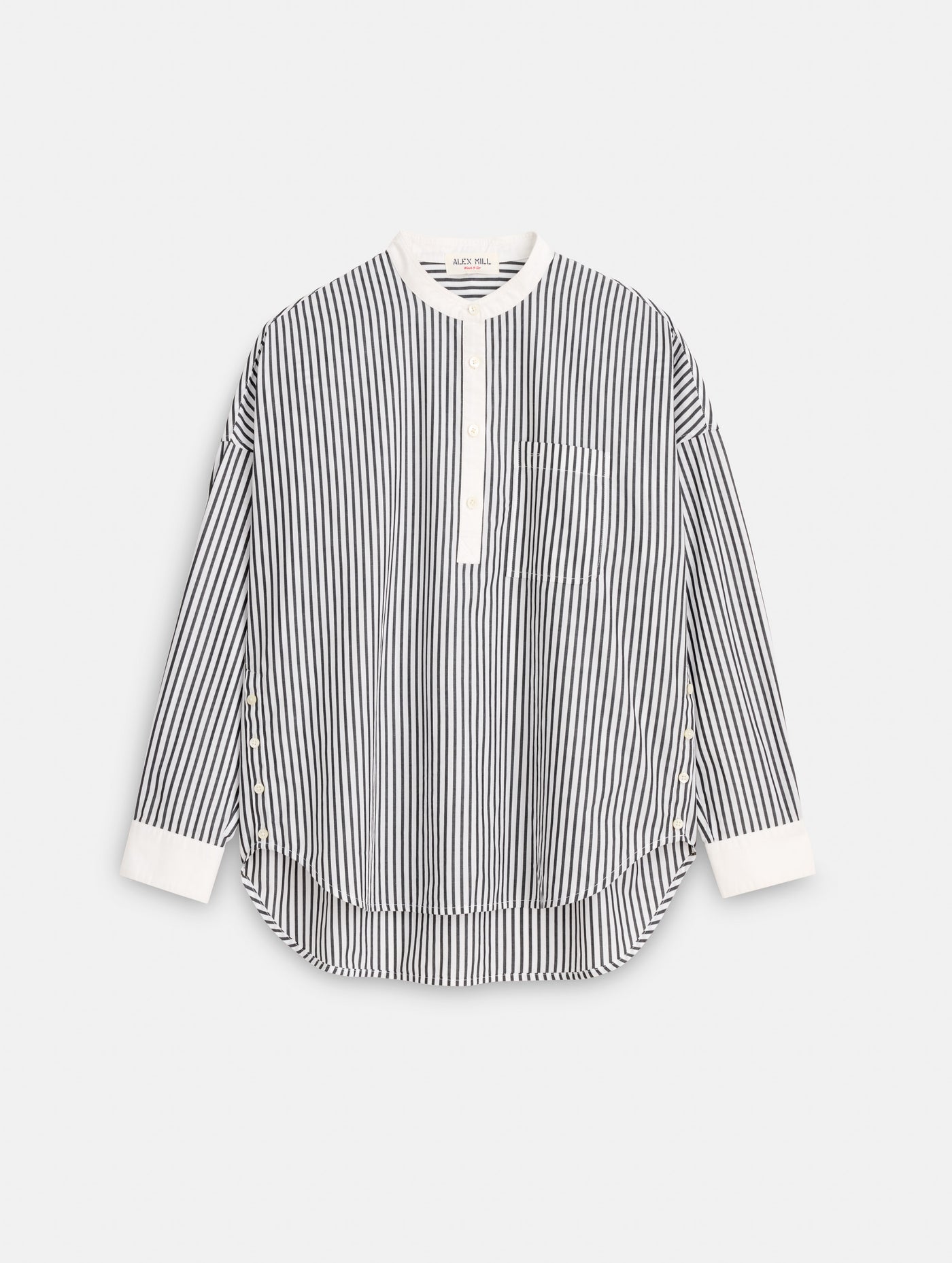 Jo Striped Popover Shirt in Cotton