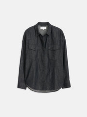 Santa Fe Shirt In Denim In Black Wash