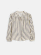 Ali Striped Top In Cotton Voile