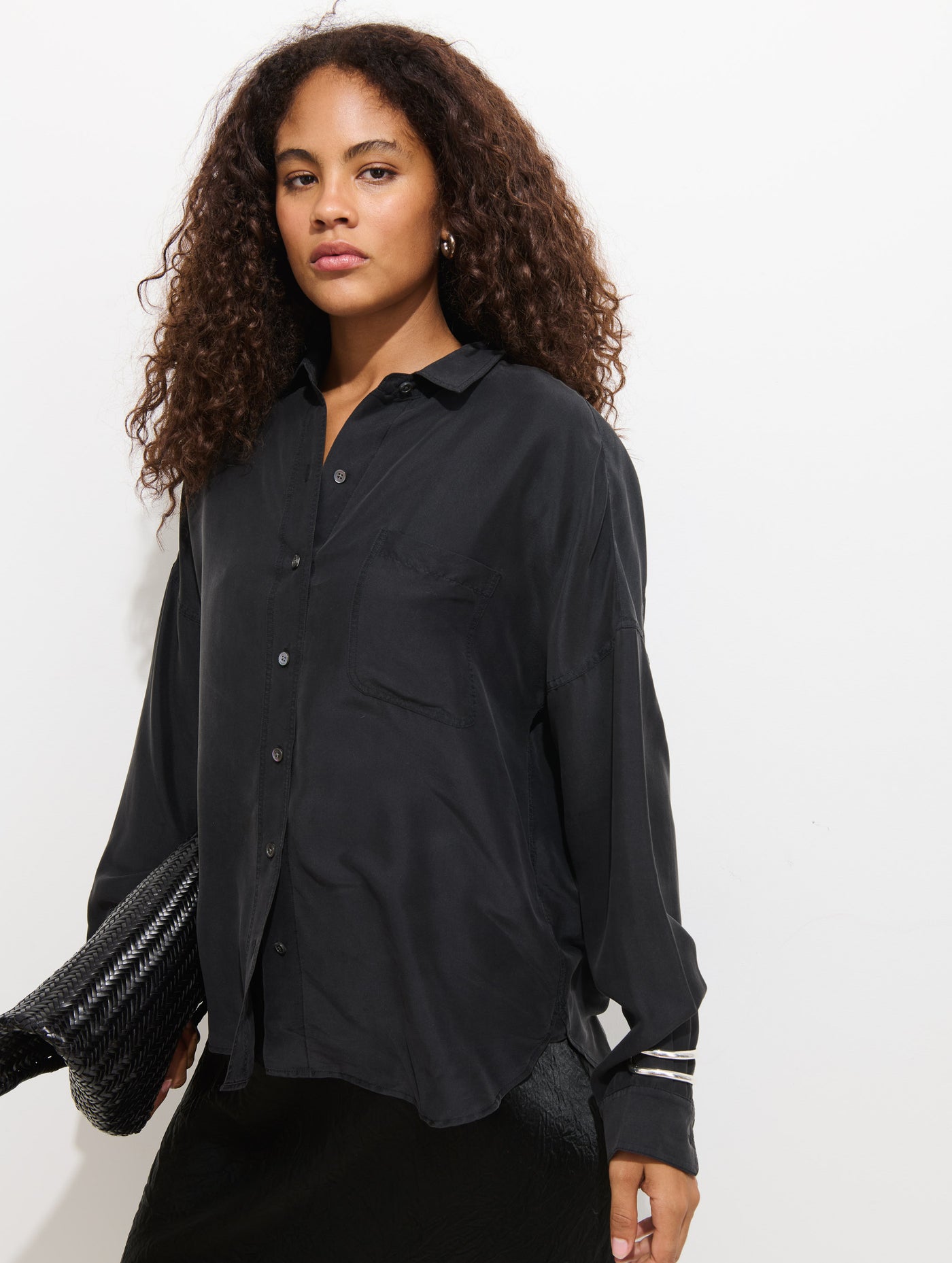 Jo Pocket Shirt In Silk