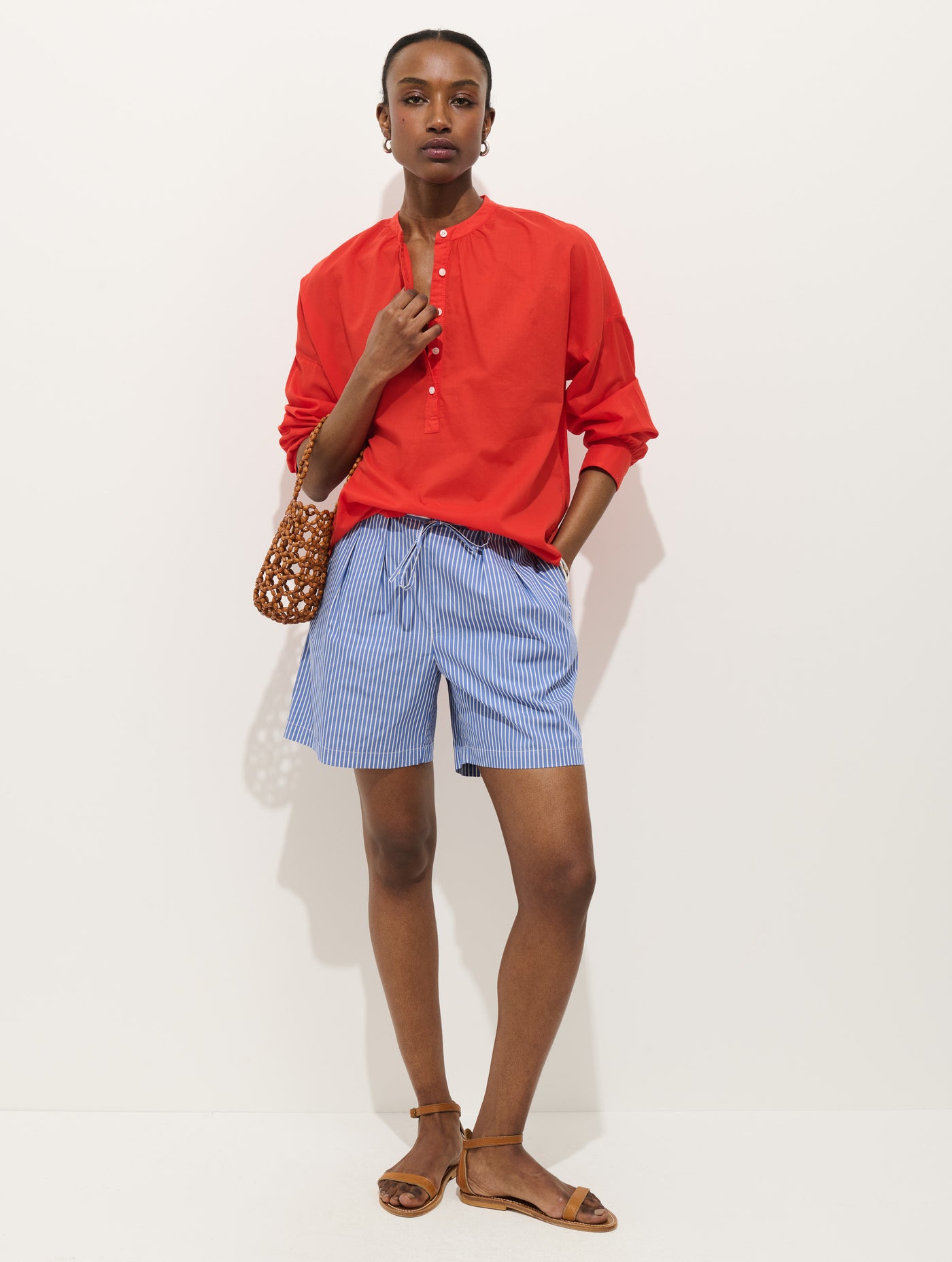 Hudson Striped Short In Poplin