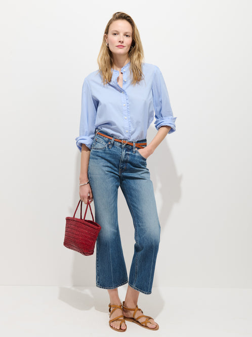 Bessette Mid Rise Boot Cut Cropped Jean