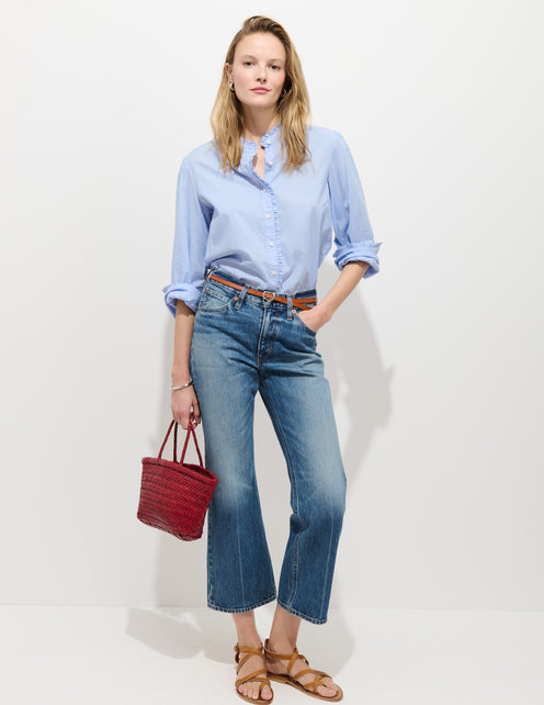 Bessette Mid Rise Boot Cut Cropped Jean