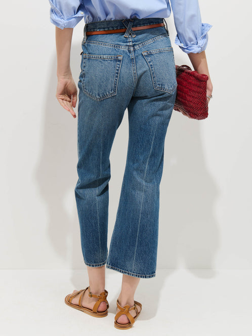 Bessette Mid Rise Boot Cut Cropped Jean