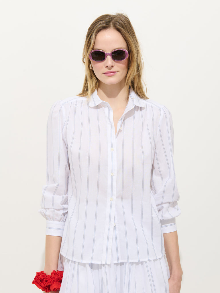 Hannah Striped Shirt In Cotton Voile from Alex Mill - $165