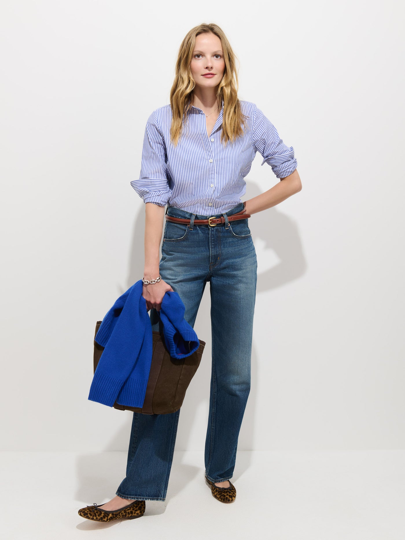 Gracie Striped Shirt in Poplin