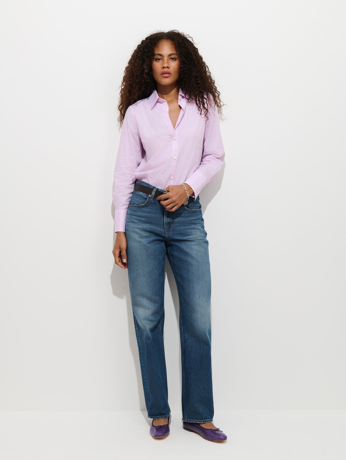 Gracie Striped Shirt in Poplin
