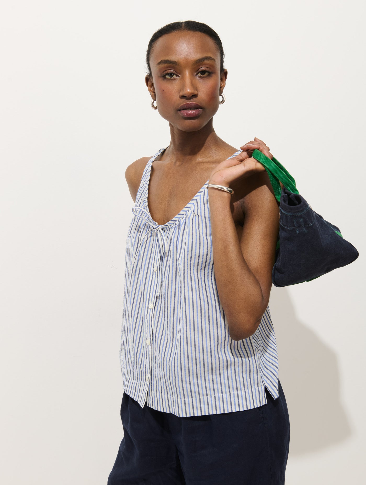Sidney Stripe Top In Seersucker