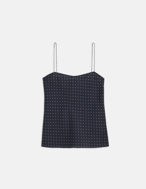 Amelia Polka Dot Top In Silk