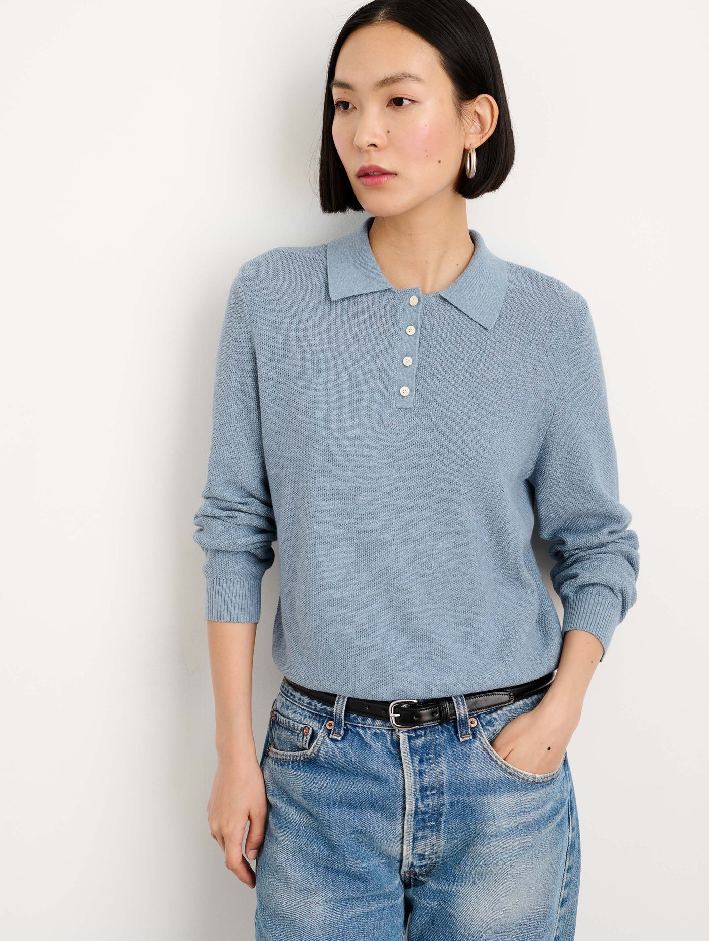 Alice Polo Sweater in Cotton