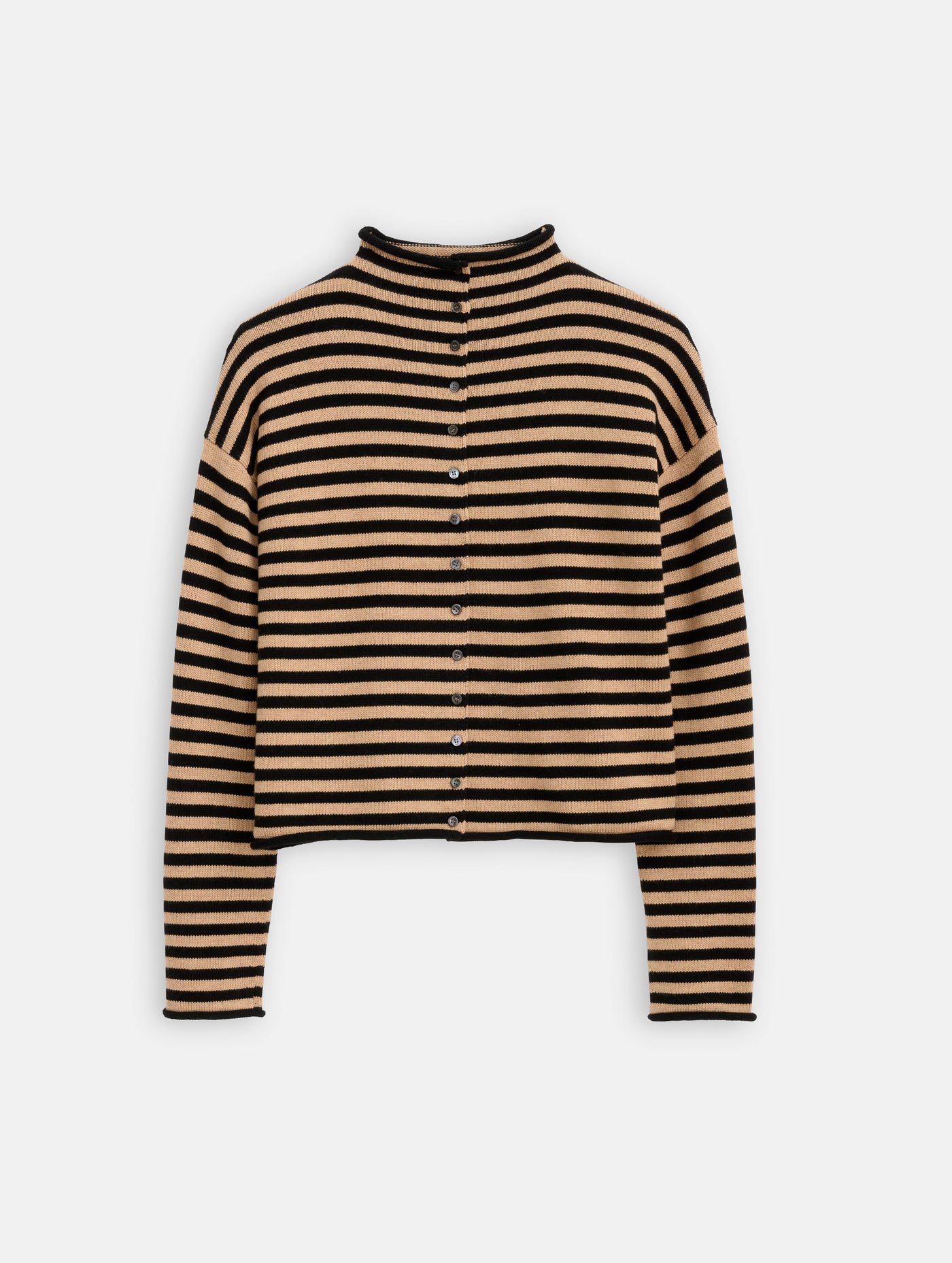 Taylor Striped Cardigan in Cotton Cashmere
