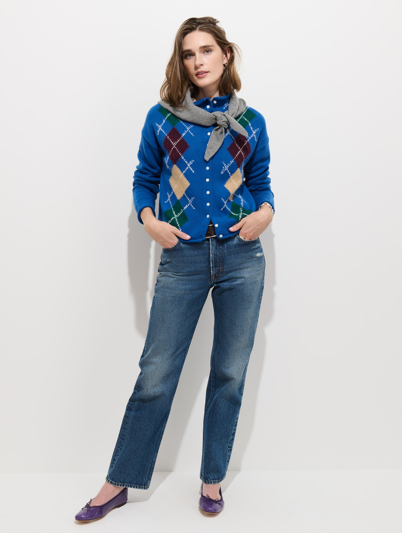 Taylor Argyle Cardigan