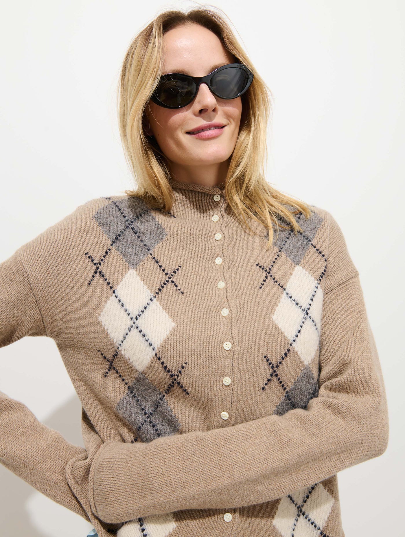 Taylor Argyle Cardigan
