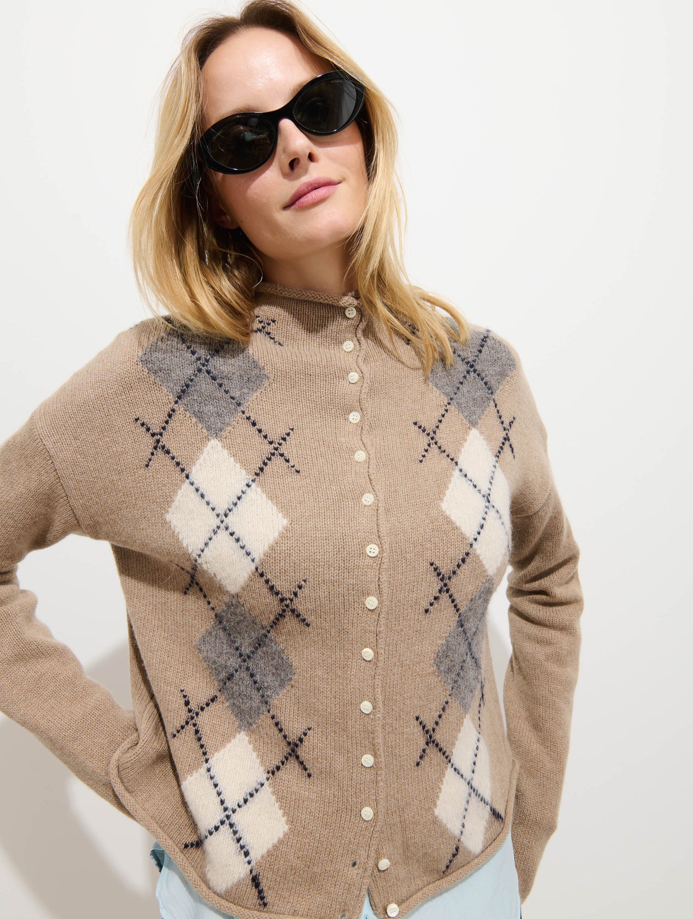 Taylor Argyle Cardigan