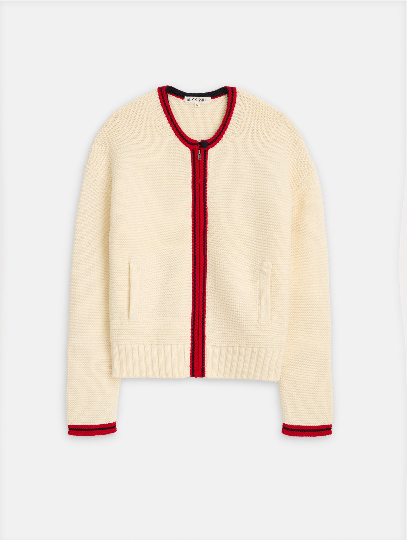 Fred Zip Cardigan in Cotton