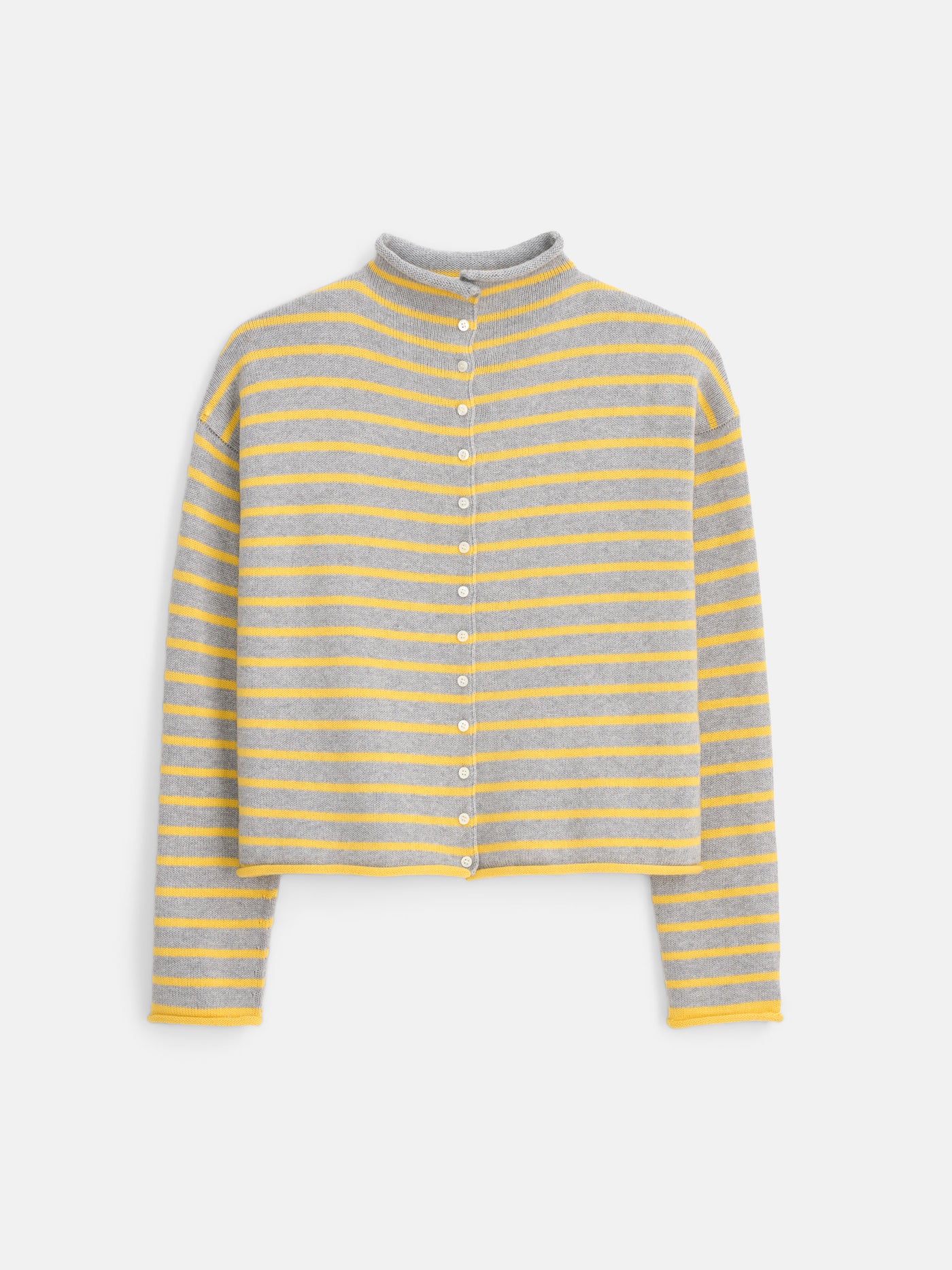 Taylor Striped Cardigan in Cotton Cashmere
