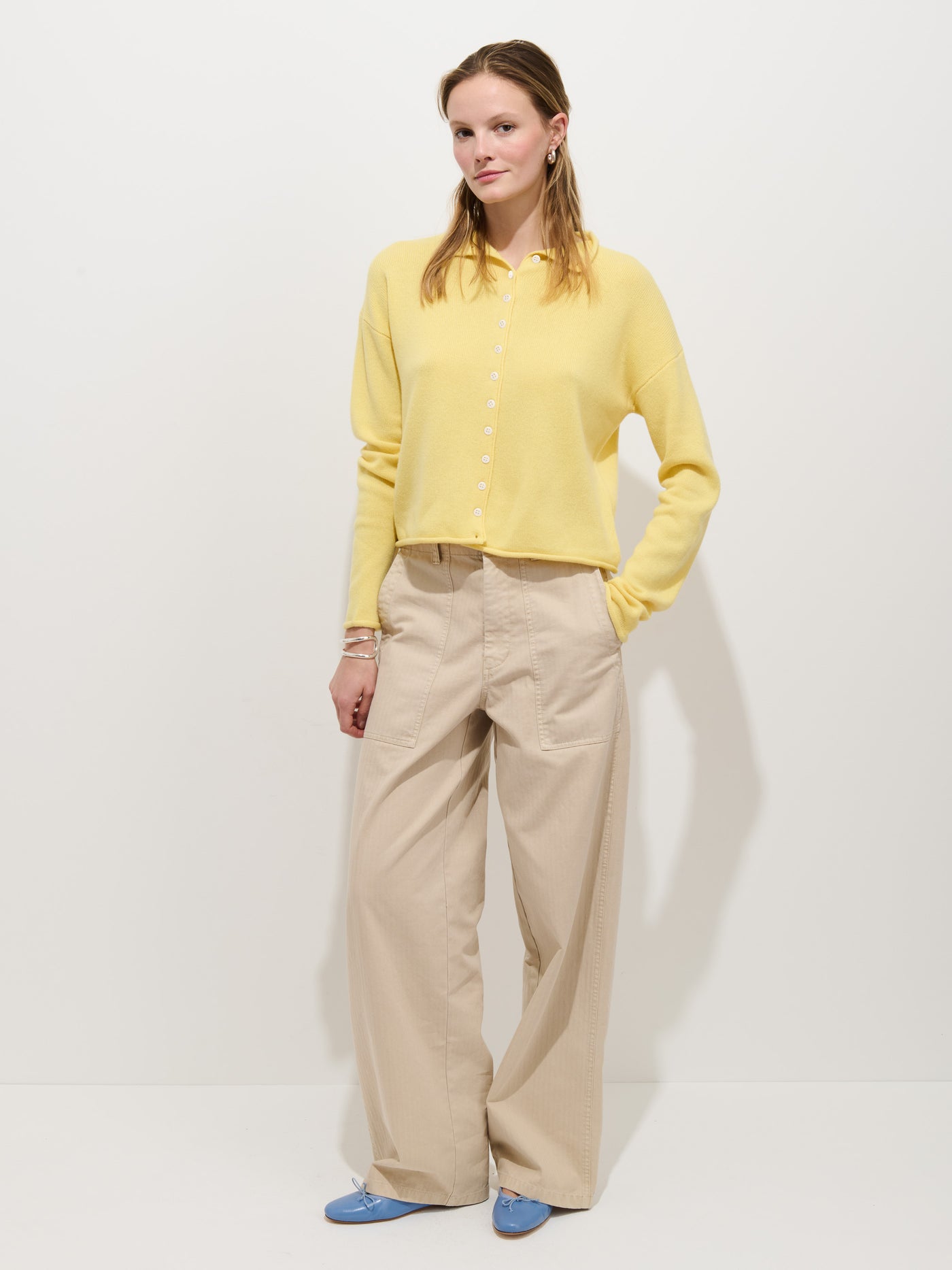 Taylor Cardigan in Washed Cashmere