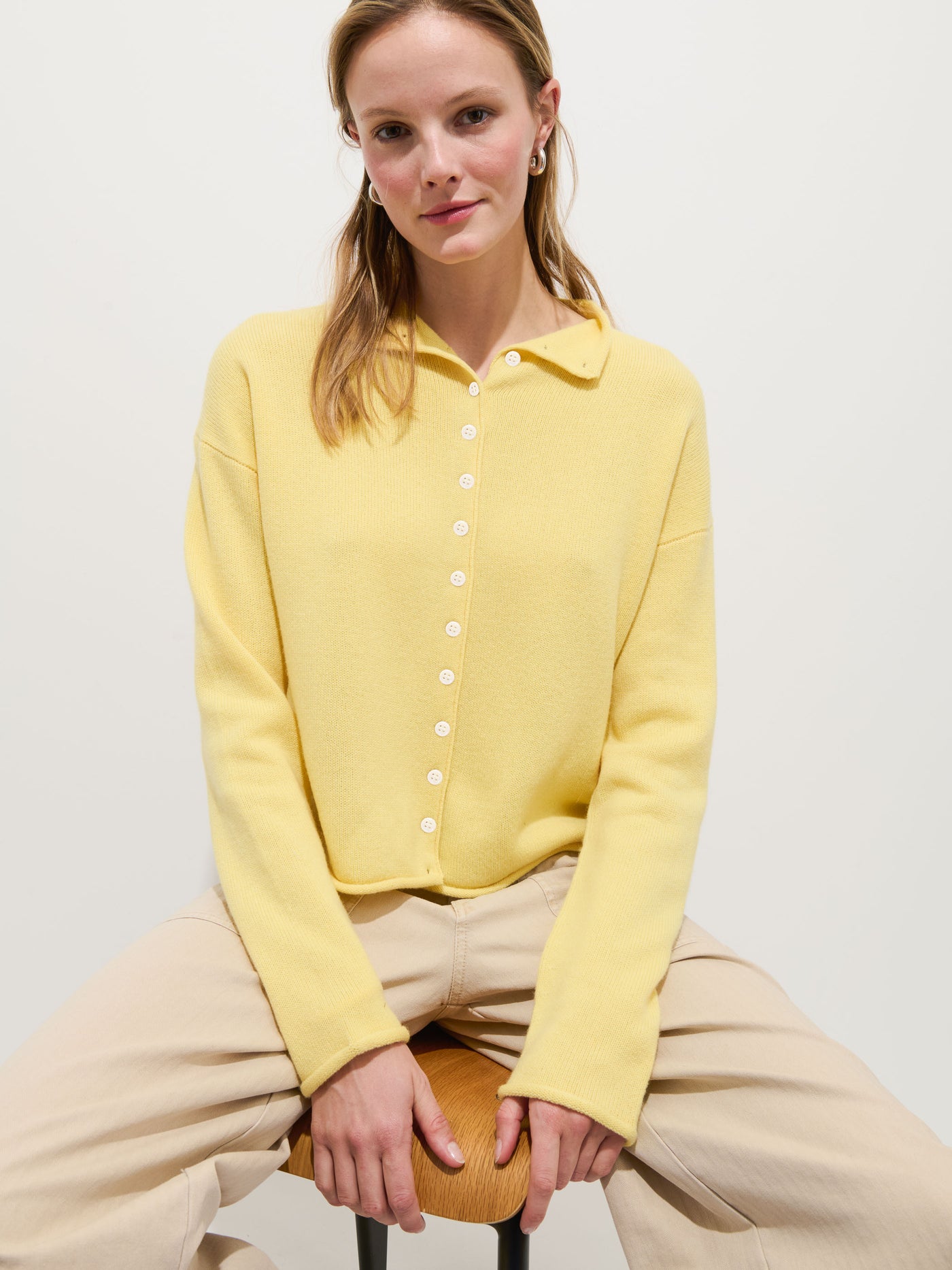 Taylor Cardigan in Washed Cashmere
