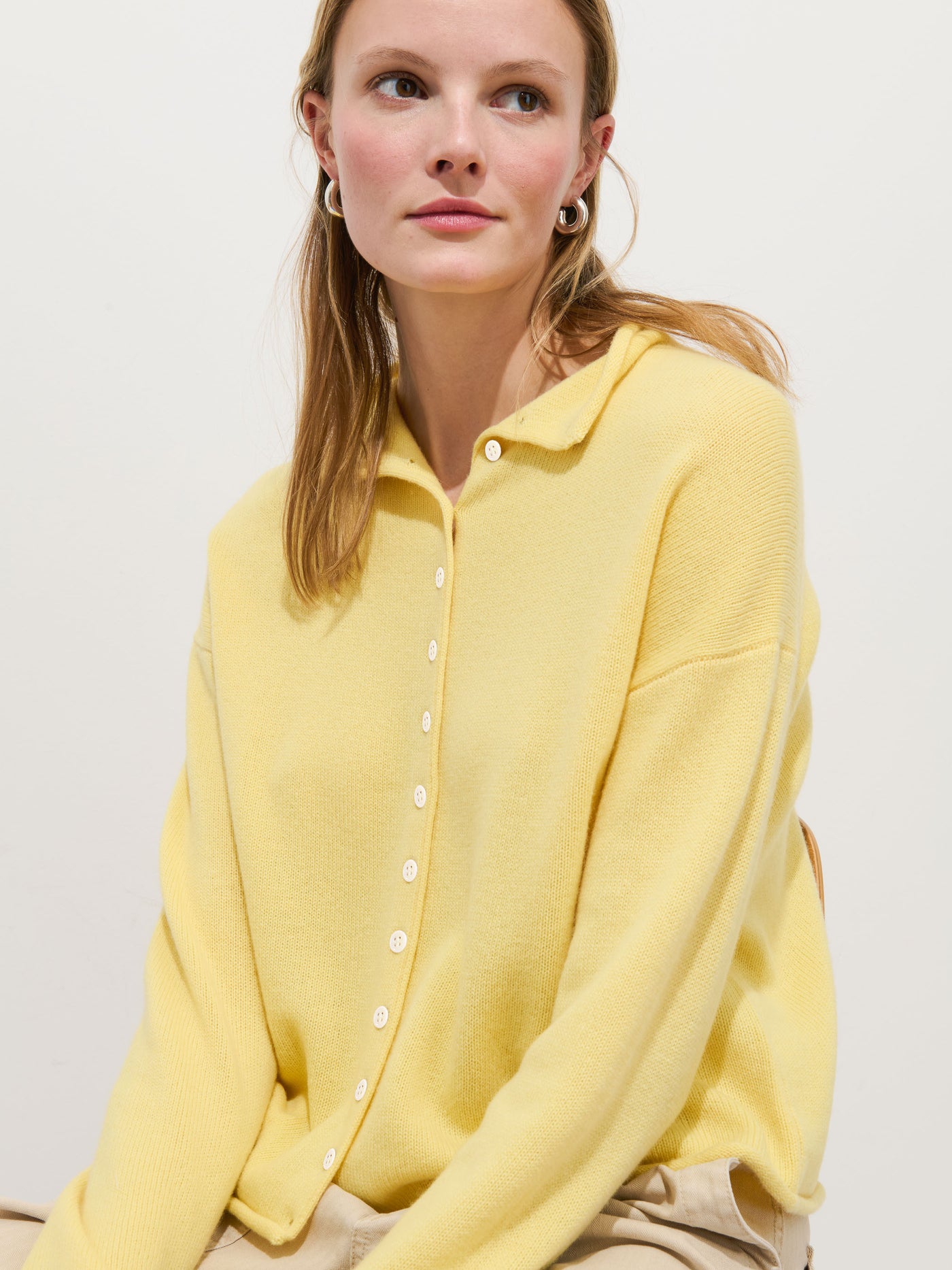Taylor Cardigan in Washed Cashmere