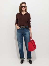 Violet Mid Rise Relaxed Jean