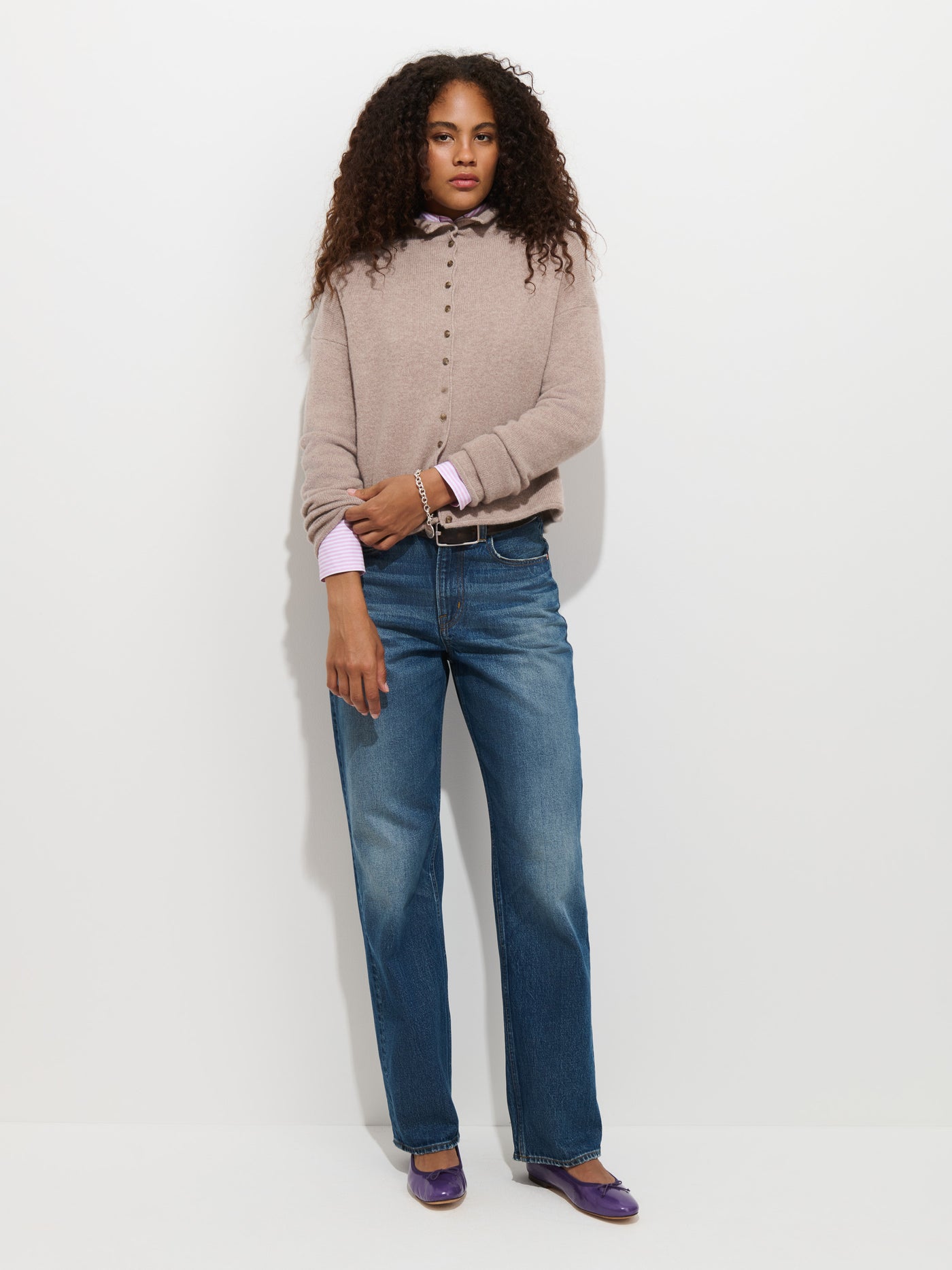 Taylor Cardigan in Washed Cashmere