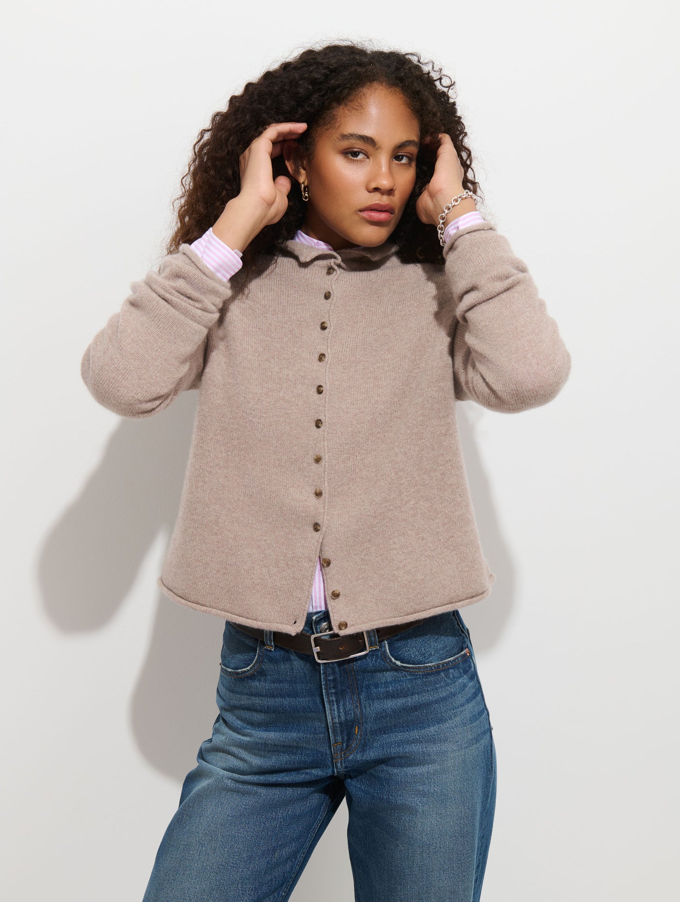 Taylor Cardigan in Washed Cashmere