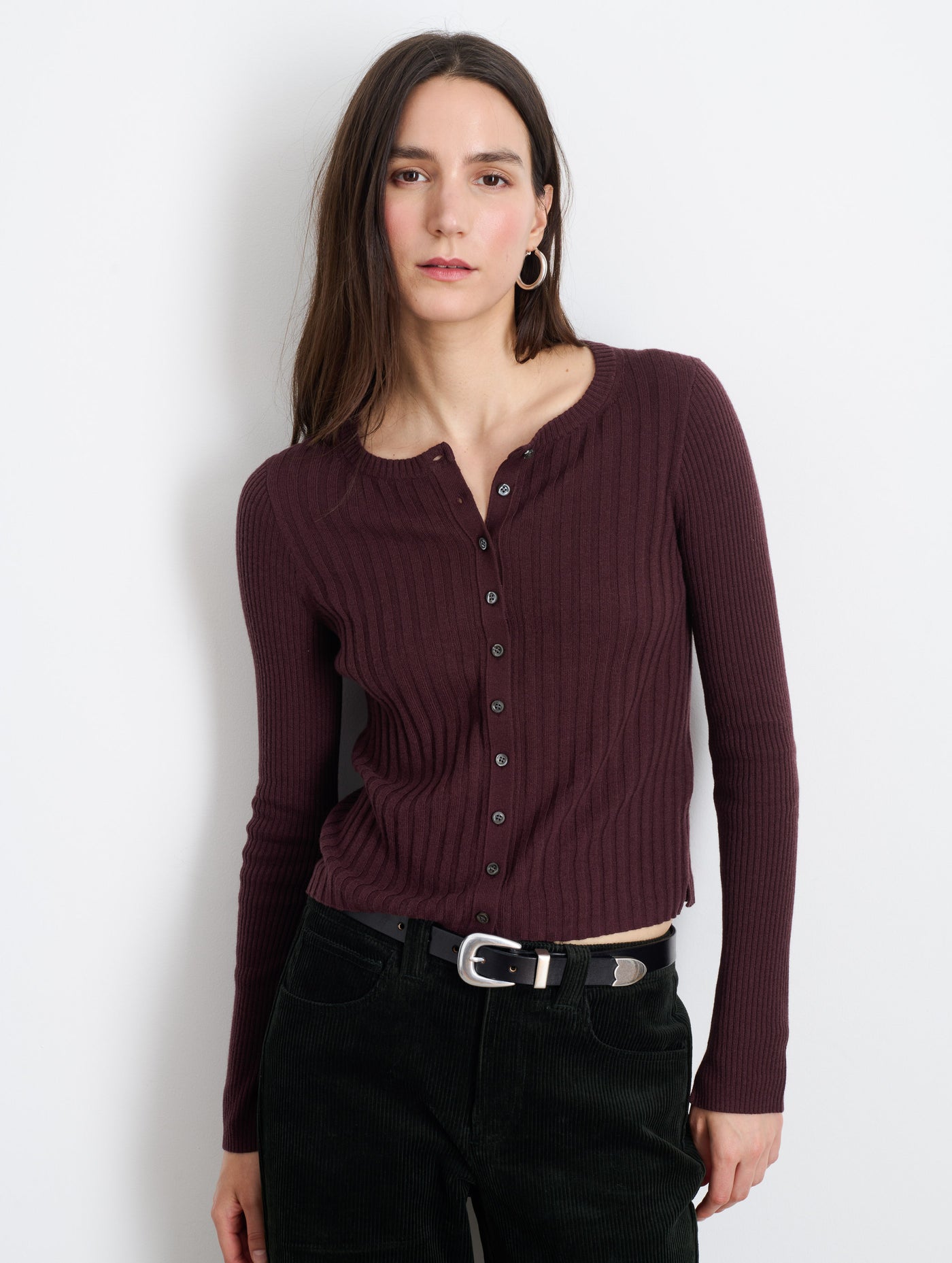 Kristin Ribbed Cardigan