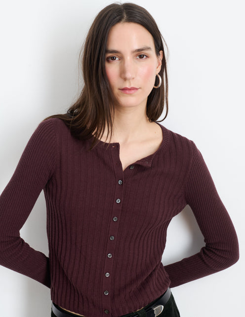 Kristin Ribbed Cardigan