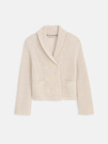 Marseille Cardigan In Cotton Linen In Ivory