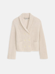 Marseille Cardigan In Cotton Linen In Ivory