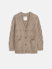 Dayana Cardigan In Alpaca In Heather Camel