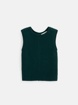 Lucie Vest In Cashmere In Cypress Green