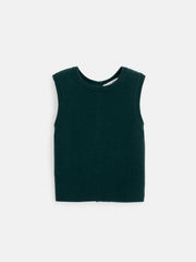 Lucie Vest In Cashmere In Cypress Green