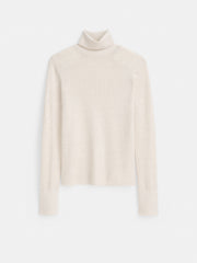 Emmaline Turtleneck In Merino Wool In Cream