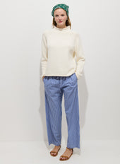 Hudson Striped Pant In Poplin