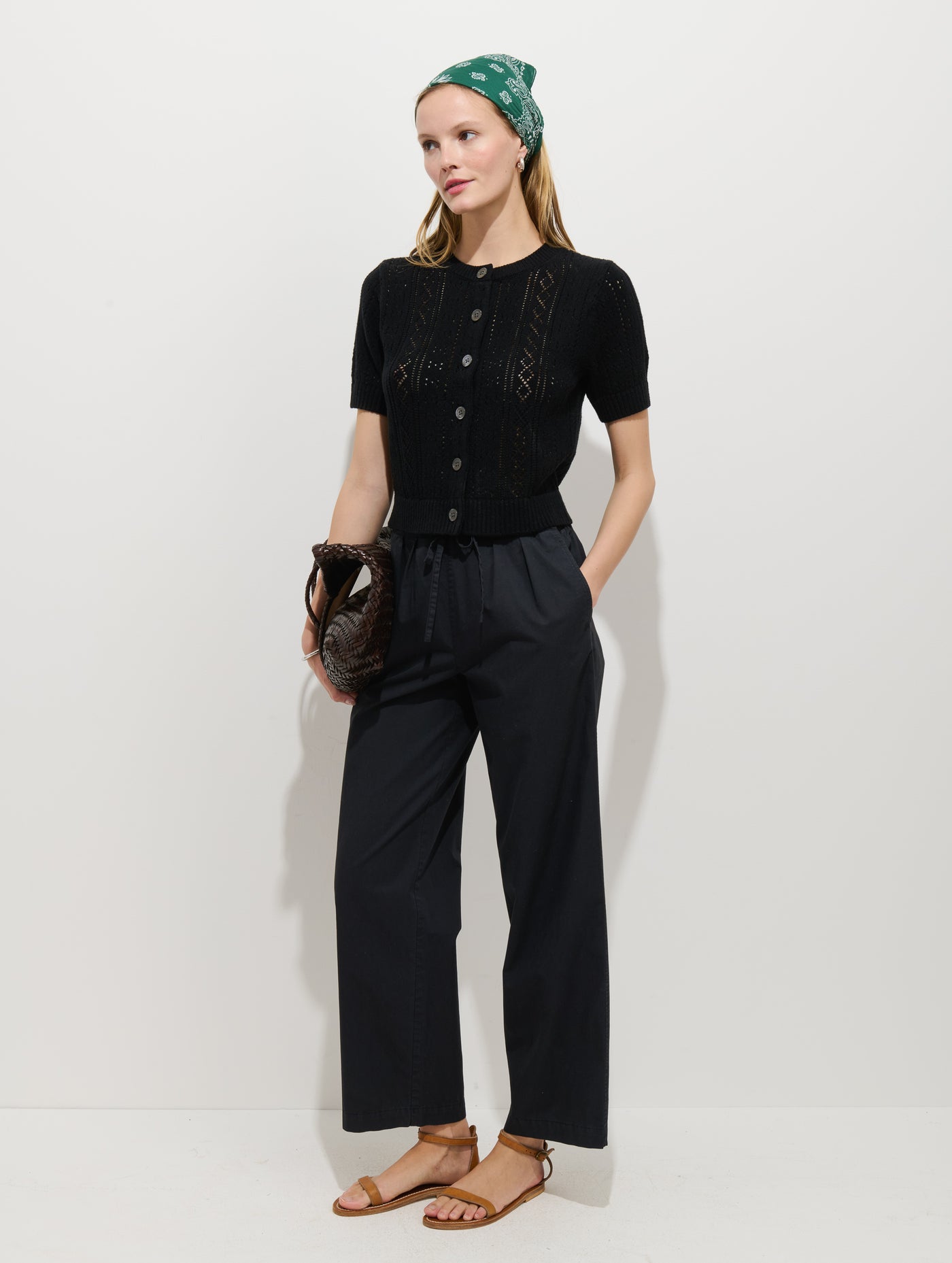 Hudson Pull On Pant In Cotton Twill