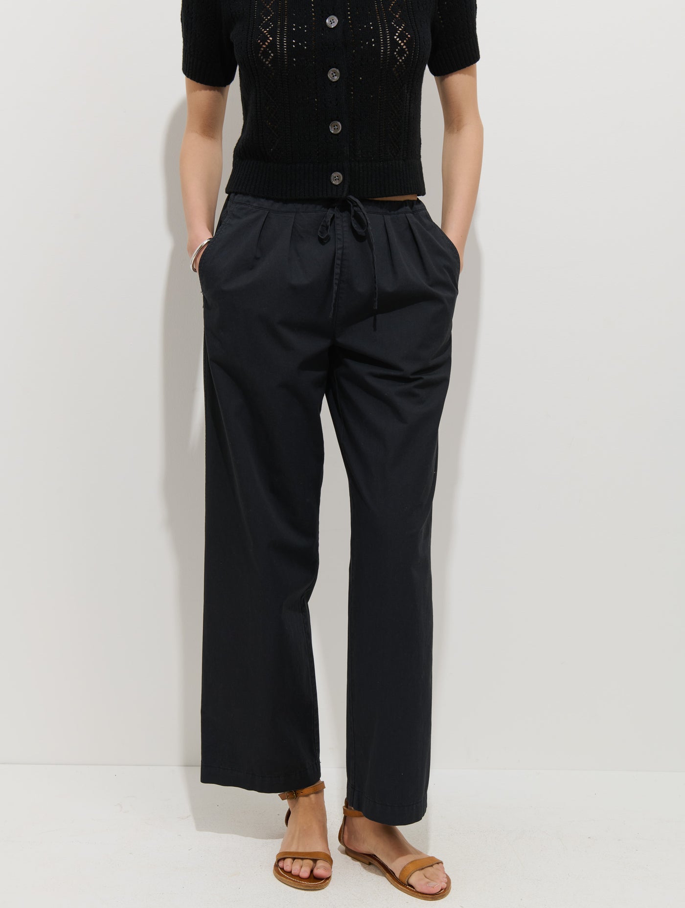 Hudson Pull On Pant In Cotton Twill