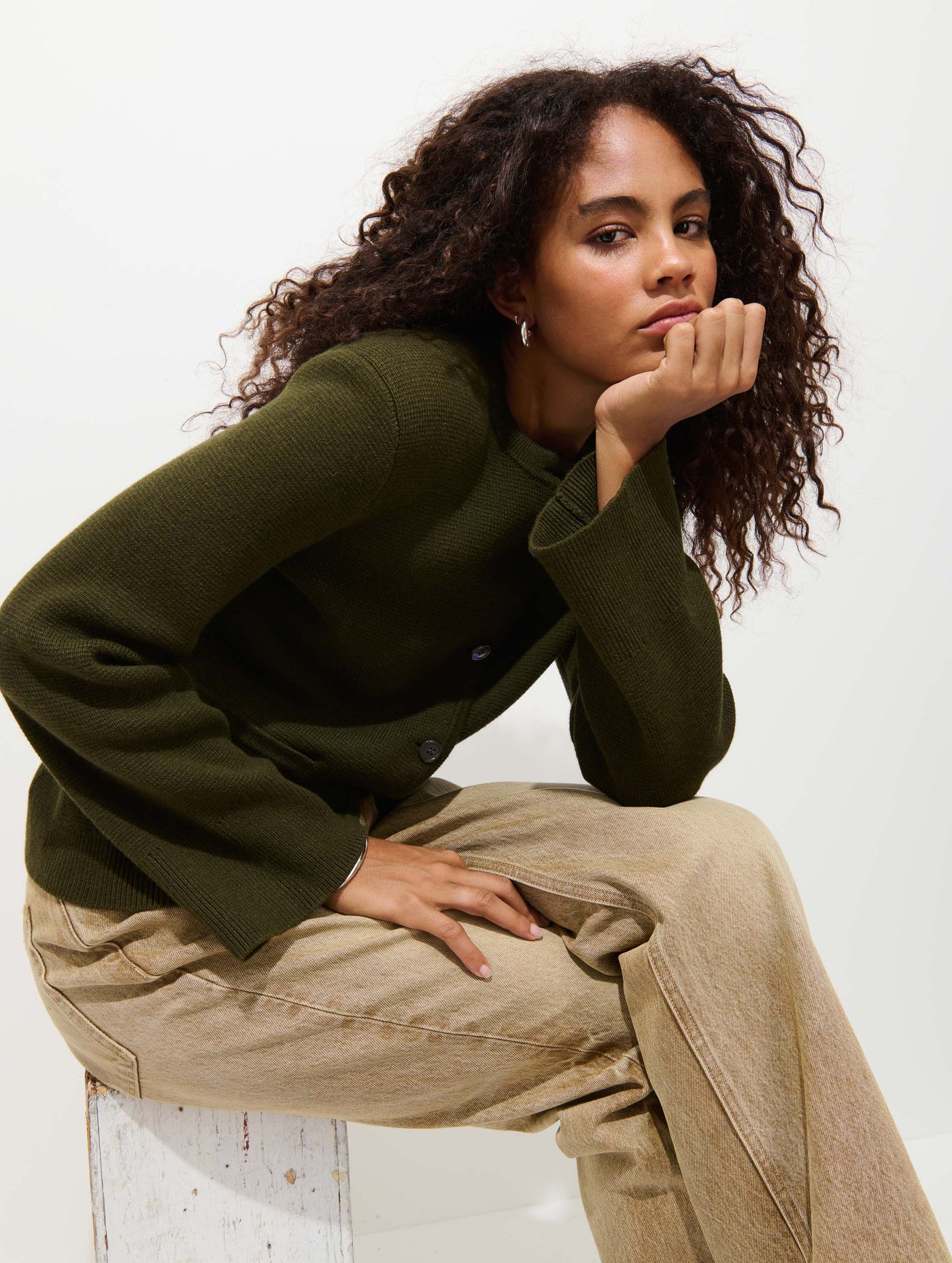 Provence Sweater Jacket In Cotton Cashmere