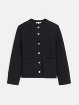 Provence Sweater Jacket In Cotton Cashmere In Black