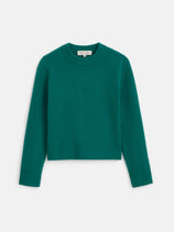 Michelle Crewneck Sweater In Cashmere In Kelly Green