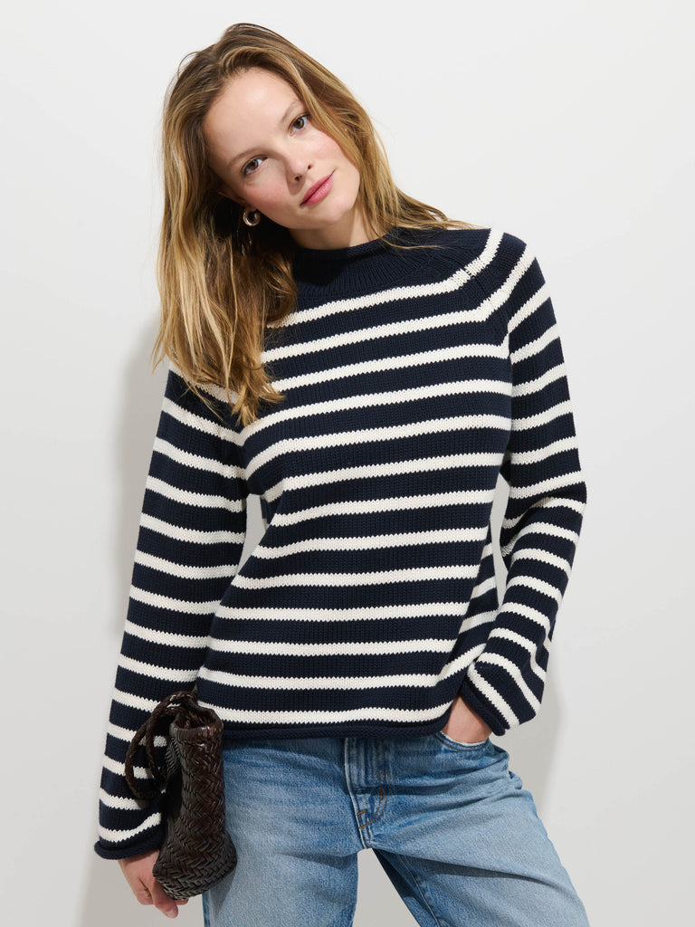 Eastport Striped Rollneck In Cotton